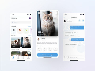 Pet Adoption Mobile App app design ui ux