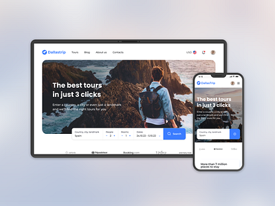 Travel Website design ui ux