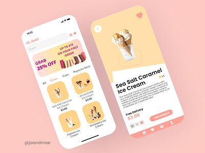 melt. - ice cream mobile app design