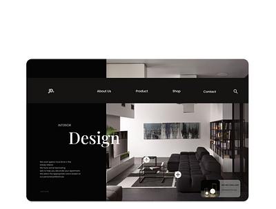 JD - Interior Design Landing Page beginner landingpage ui uiux webdesign website