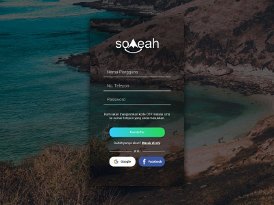 Daily UI Challenge #1 - SignUp Page Someah background dailyuichallenge1 landingpage photo signup someah ui uiux ux