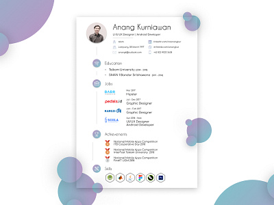 My Resume - Anang Kurniawan cv cv design resume resume cv resume design