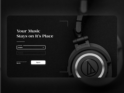 Music App Sign In Screen