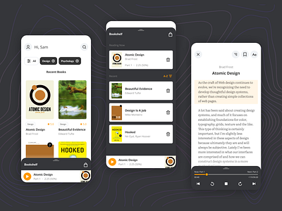 Lingart - Interactive Books app application book concept listen mobile ui ux