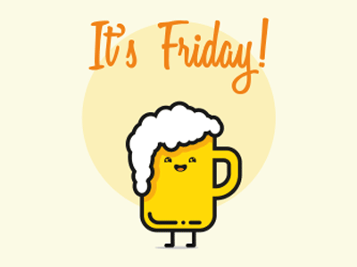 Friday animation beer character friday illustration