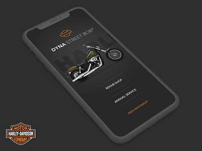 HD Application Concept app app concept design motorbike ui ux