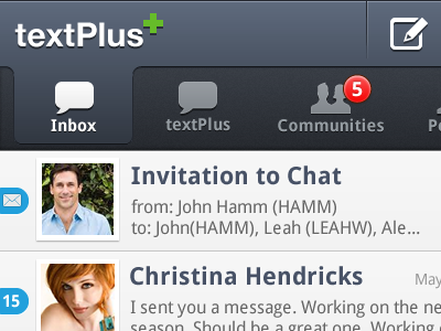 Android Textplus Redesign