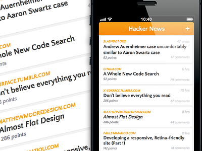Hacker News iOS App app clean hacker news ios iphone
