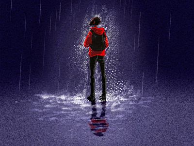 Rainday illustraion rain