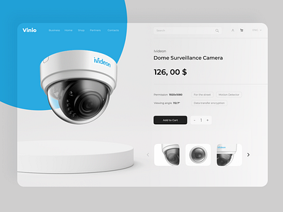 Зroduct card online store of video cameras clean ui device digital electronic interface makeevaflchallenge makeevaflchallenge5 minimal online shop product page store technology ui ux videocameras