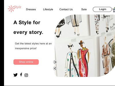 Landing Page for A Dress Style Company 3d design fashion site figma design graphic design landing page ui ux