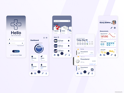 Medicine Scanner and Reminder Mobile App UI