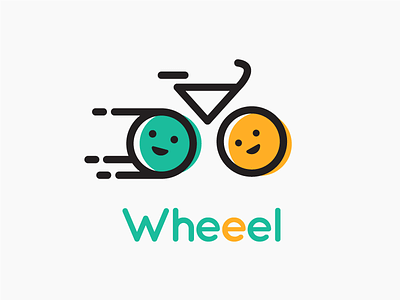 Wheeel bicycle logo vector
