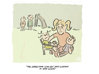 Kids Saying Adult Things - Joint Custody cartooning comic comic art comics comicsart illustration parenting