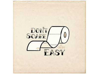Don't Scare Easy cartooning handdrawn type illustration logo