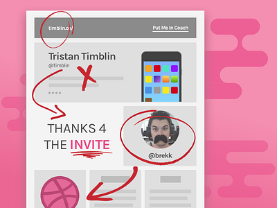 The Gameplan debut dribbble flat play timblin web wireframe