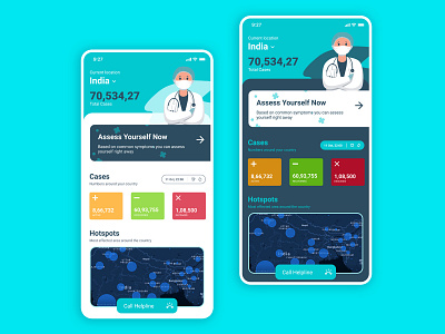 COVID - Virus Tracking App app design corona covid covid19 designer dribbble homepage design illustration mobile mobile design mravinash product design pwa trending ui ux visual design