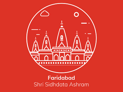 Faridabad City Icon For RentoMojo city icons design designer dribble faridabad faridabad city icon graphic launch mravinash rentomojo trending ui vector city icons