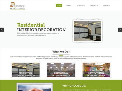 Shakti Interior Website Design design designer dribbble homepage ui ux website design