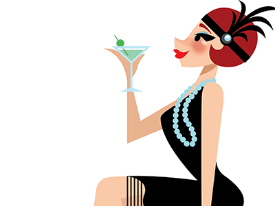 Flapper Girl 1930s flapper flapper girl martini