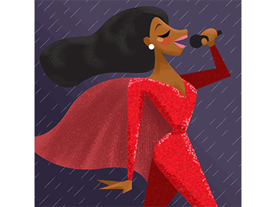 Diana Ross animation concert diana ross rain singer
