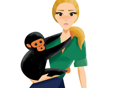 Jane Goodall history illustration art chimpanzee jane goodall