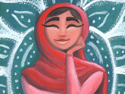 Malala Original Painting gouache malala painting
