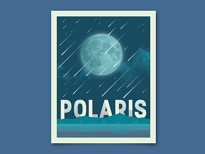 Phillips Beer Poster beer beer label brewery label night phillips planet polar polaris poster stars vector