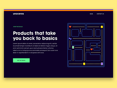 Retro landing page