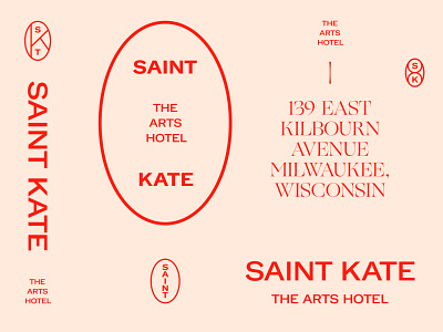 Saint Kate — Brand Marks System brand identity branding design hospitality hotel logo mark minimal type typogaphy vector