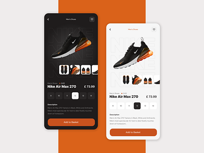 Shoe Store - Mobile App UI app design graphic design ui ux