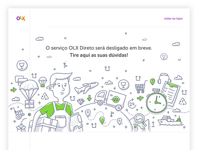 OLX Direto FAQ - Landing Page