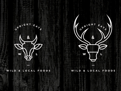 Wild & Local Logo Series 01 cow deer design logo meat