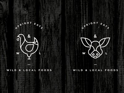 Wild & Local Logo Series 02 chicken design logo meat pig