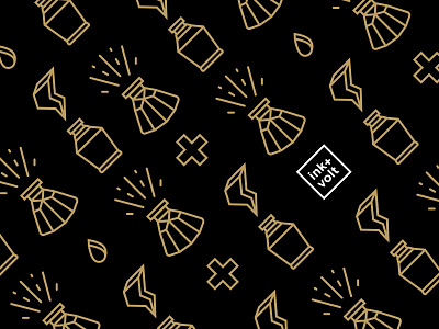 Ink+Volt pattern brand identity design fresh inkandvolt logo pattern