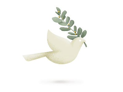 "Peace of mind" bird design dove good will illustration kindness peace