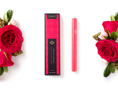 Venna Ravenous Rose cannabis feminine floral gold packaging pink red rose