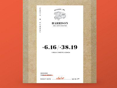 Harrison Small Batch roasters 2 blue coffee design green handcrafted kraft packaging red rv