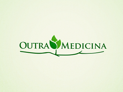 Outra Medicina alternative another brand green identity leaves logo medical medicine page portfolio web