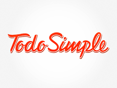 Todo Simple or Easy Way easy hand hand made lettering logo red simple