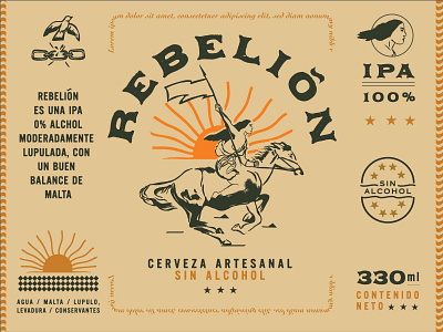 Rebelión alcohol branding beer branding design drinks horse illustration