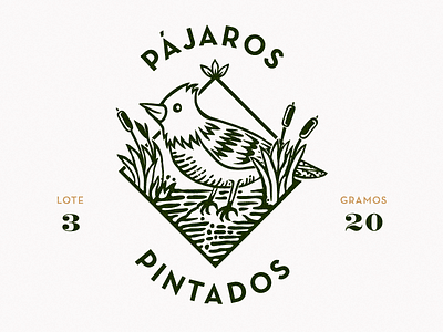 Cannabis Club bird brand logo plants pájaros river