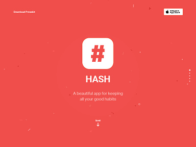 Source Shots — 1/100 Hash Hero coming soon confetti download free freebie header hero iphone app sketch sketch app sketchapp source shots