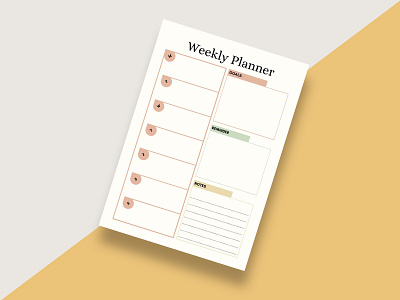 Weekly Planner date diary weekly planner