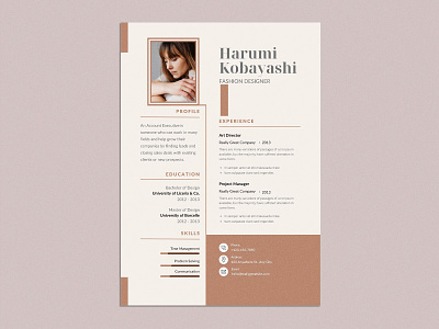 Fashion Designer Resume Template cv template