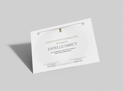 Editable Certificate of Completion invitation