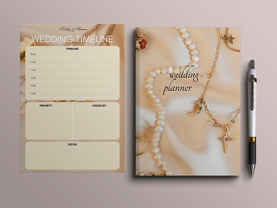 Wedding Timeline Template & Cover label