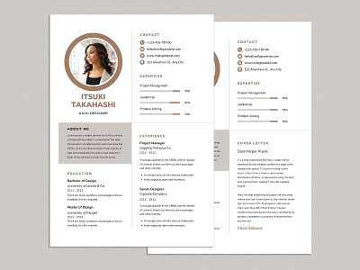Minimal and Clean UX UI Designer Resume Template experience