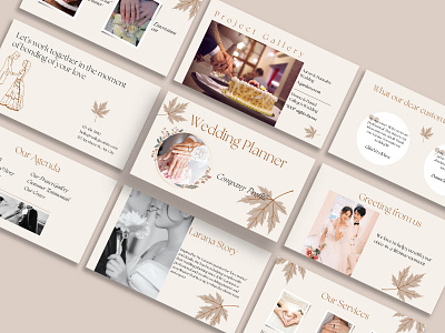 Clean and Minimalist Wedding Planner Presentation paint