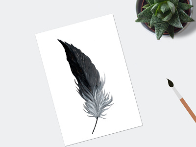 watercolor feather background